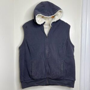 Old Navy Faux Fur lined Hooded Zip Up Vest Size XL Men’s